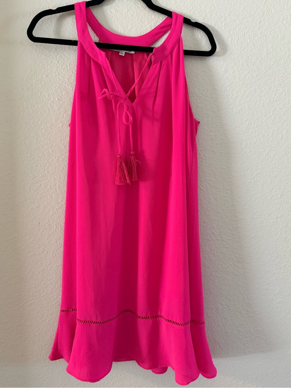 Joy Joy Hot Pink Sleeveless Midi Dress